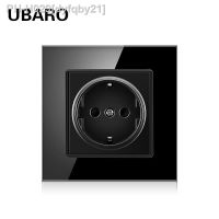 UBARO European standard AC110-250V 16A luxury crystal glass panel socket power socket with USB 5V 2100mA size 86x86mm