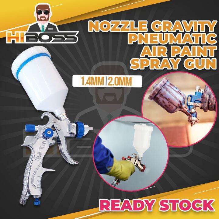 1.4 / 2.0mm Nozzle HVLP Gravity Feed Spray Gun Car Air Paint