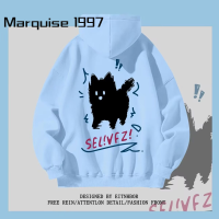 Marquise1997 เสื้อฮู้ด เสื้อแขนยาวอบอุ่น หลวมและสบาย เท่ สไตล์ ทันสมัย คลาสสิค WWY23000G7 42Z231020