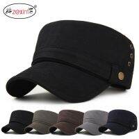 【Hot Sale】 Hat Mens and Womens Washed Cotton Outdoor Breathable Flat Cap Fashion