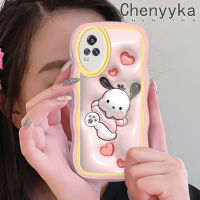 เคส Chenyyyka สำหรับ VIVO S7 V20 Pro 3D การ์ตูนน่ารัก Pochacco สีสันสดใสขอบคลื่นซิลิโคนที่สร้างสรรค์เคสโทรศัพท์แบบใสนิ่มปลอกเลนส์กล้องถ่ายรูปเคสโปร่งใสป้องกันการกระแทก