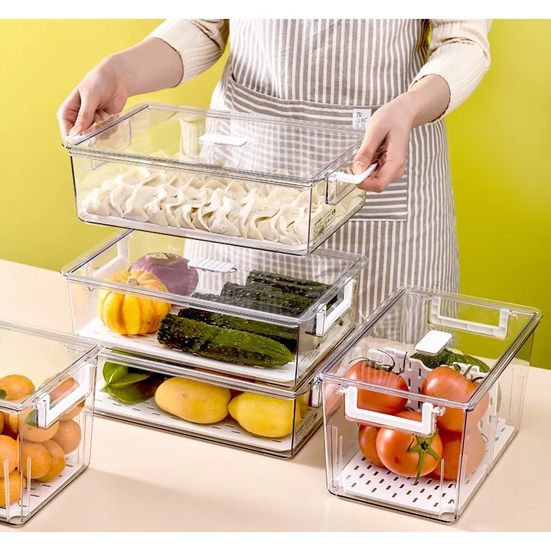 Stackable Transparent Food Storage Box Refrigerator Storage, 58% OFF