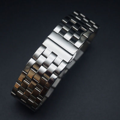 24mm 23m 22mm 21mm 20mm 19mm 18mm 16mm 14mm 12mm Metal Watch Band Premium Solid Stainless Steel Watch Bracelet Straps Curved End