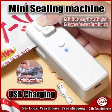 1pc Rechargable Sealing Machine, Mini Chip Bag Sealer, Storage Bag