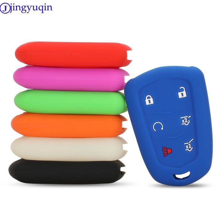 npuh-jingyuqin-6-buttons-for-cadillac-escalade-2015-2016-remote-car-key-case-silicone-protect-shell-car-accessories