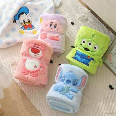 Yb3 ผ้าห่ม ผ้ากํามะหยี่ขนนิ่ม ลาย Disney Mickey Donald Stitch Kirby Sullivan Alien Nap สําหรับเด็ก BY3