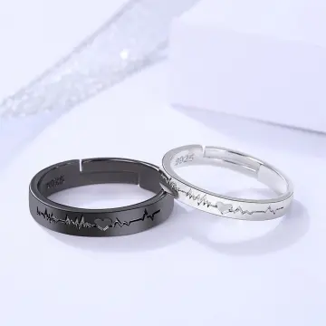 Friendship Rings, Partner Rings, Engagement Ring, Pair Of Adjustable Silver  Couple Rings, Partner Rings, Promise Rings | Fruugo NO