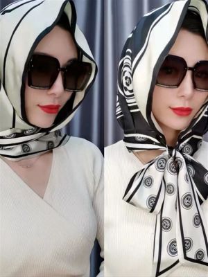 ♕☃ multifunctional scarves hats double layered double-sided headscarves womens spring and summer tourism sunshade integrated versatile satin scarves