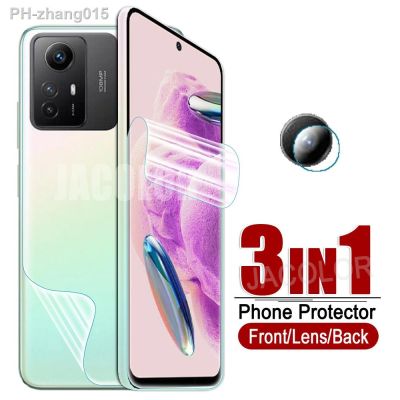 3 in 1 Hydrogel Film On For Xiaomi Redmi Note 12s 12 Turbo Pro 11 11E Pro Plus 11S 5G Screen Protector Note12 Cam Lens Glass