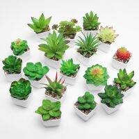 Artificial Mini Green Succulent Plants Fake Simulation Bonsai With Pots Decorative Mini Plants Desktop Ornaments Decor For Home Artificial Flowers  Pl