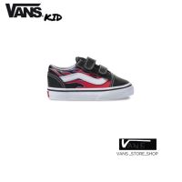 VANS OLD SKOOL V MOTO FLAME BLACK RACING RED TODDLER *รองเท้าเด็ก* (สินค้ามีประกันแท้)