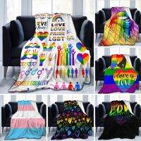 Rainbow Pride LGBT Flannel retro blanket, soft and comfortable sofa bed, warm gay blanket