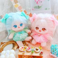 20cm Cute Doll Accessories Pink Green Lace Summer Romper Hairpin Clothes Set Jennie Lisa Rose Jisoo Girls Gift