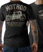 T-Shirt Hot Rod Oldschool Schrauber V8 Muscle Car Rockabilly Double Side New 2019 Summer High-Quality O Neck Shirt 【Size S-4XL-5XL-6XL】