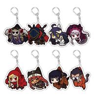 Anime Game Overlord Keychain Cute Albedo Ainz Ooal Gown Shalltear Bloodfallen Figure Acrylic Key Chain Bag Accessories Llaveros