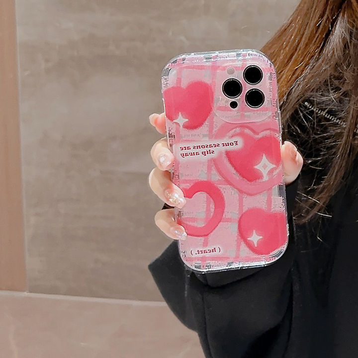 ekcam-เคสไอโฟน-pink-love-น่ารักหรูๆ-สวยๆ-น่ารัก-เคสขนนุ่ม-14-13-12-11-pro-promax-pro-max-14pro-13pro-12pro-11pro-เคสใสกันกระแทก-เคสกันกระแทกกล้อง-พร้อมเลนกล-phone-case