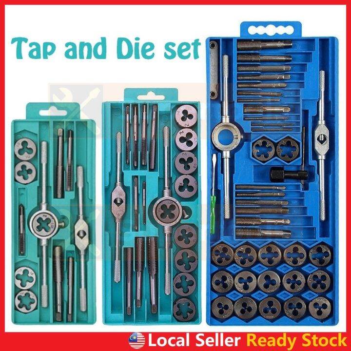 [A TOOL044] 12/20/40pcs tap and die set wrench handle screw thread