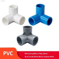 ✓◕∏ 1pcs PVC 3-Way Elbow Connector Metric 20 25 32 40 50mm Solvent Weld Pressure Pipe Fittings Aquarium Pond Pool Garden Pipe DIY