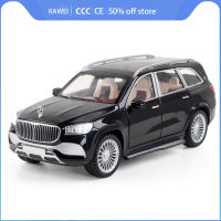 1:24 Alloy Model Car Mercedes-Benz Gls 600 Maybach Miniature Diecast Metal Vehicle Collection Display Toys For Children Gift