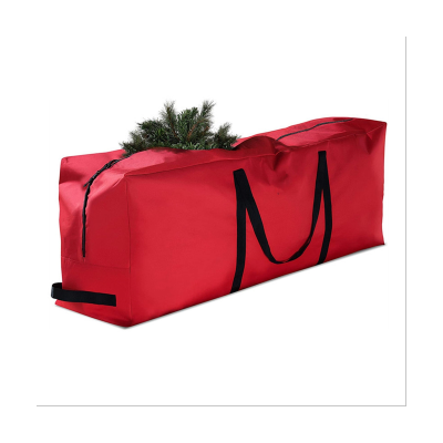 Christmas Tree Bag Oxford Cloth Foldable Christmas Storage Bag Xmas Decoration Storage Bag for Storing Christmas Utensils Red Rectangle