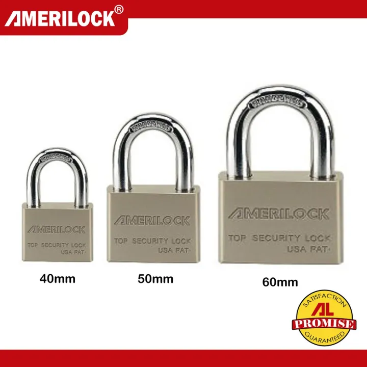 AMERILOCK Heavy Duty Stainless Padlock for Gate Short Shackle Pearl