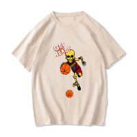 Skeleton Basketball Get Ready Dribble Tshirts Female 100 Cotton Spring And Summer T-Shirts Casual T Shirts Cartoon Short Sleeve