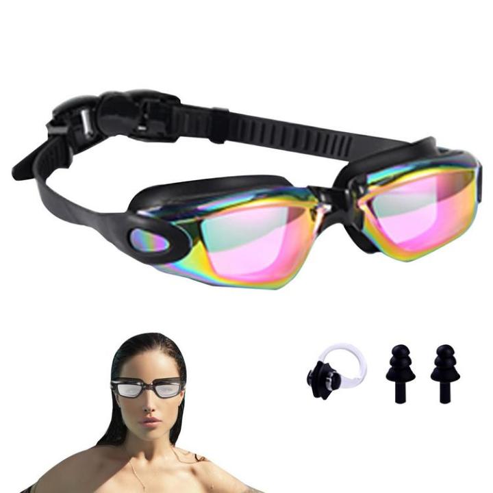 swim-goggles-set-no-leaking-swimming-goggles-for-adult-anti-fogging-waterproof-plating-adult-pool-goggles-with-nose-clip-and-earplugs-value