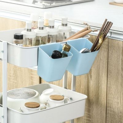 BEREAVE พลาสติกทำจากพลาสติก ถุงเก็บสัมภาระ ที่แขวนผนัง 4สีค่ะ ที่เก็บของในห้องน้ำ แบบพกพาได้ ถังใส่ขยะ อุปกรณ์สำหรับห้องครัว