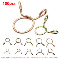 100Pcs Spring Hose Tube Clips Double Line Fuel