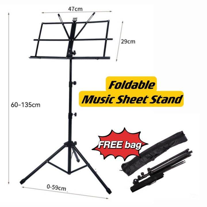 Music Stand Music Sheet Stand Foldable Adjustable Stand Lazada