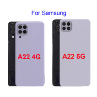 กรอบฝาครอบแบตเตอรี่เดิมพร้อมกาวสำหรับ Samsung Galaxy A22 4G 5G