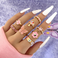 Aprilwell Cute Tai Chi Rings Set for Women Punk Gothic Aesthetic Crystal  Trend Butterfly Y2k Anillos Korean Fashion Jewelry