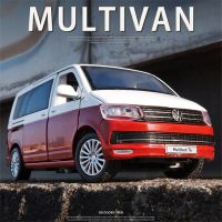 1:32 Volkswagen Multivan T6 MPV รถโลหะผสมโมเดลของเล่นโลหะโมเดลรถยนต์จำลองเสียงดึงกลับของขวัญเด็ก