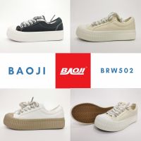 Baoji502 รองเท้าผ้าใบบาโอจิ รองเท้าผ้าใบแฟชั่น เสริมส้น4cm รุ่น brw502 ของแท้ ตรงปก ส่งไว