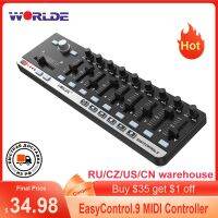 ตัวควบคุมมิดิ Easycontrol.9ผู้หญิงมินิยูเอสบีพกพา9ออร์แกนไฟฟ้าอุปกรณ์ควบคุมคีย์บอร์ด MIDI แบบบาง