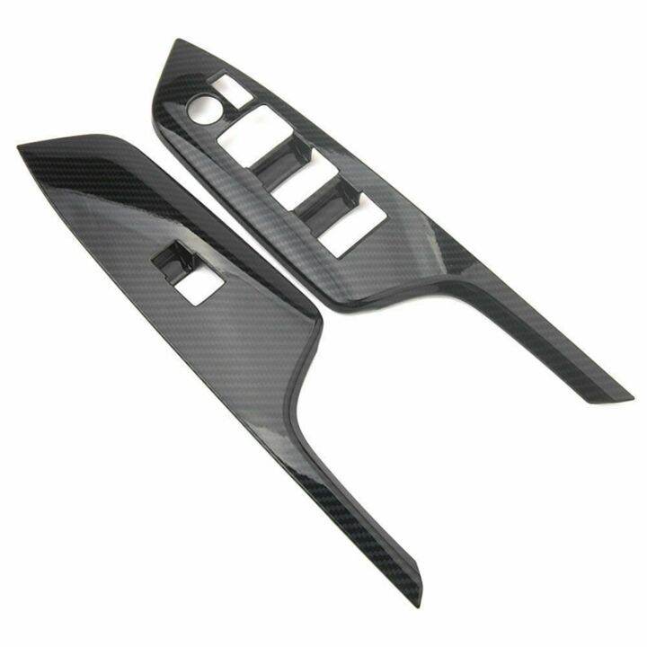 carbon-fiber-style-abs-window-lift-switch-button-panel-cover-trim-right-drive-for-toyota-c-hr-chr-2016-2018