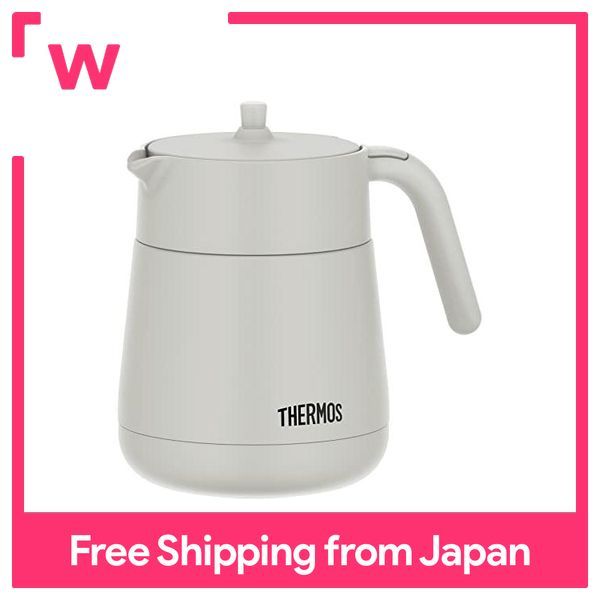 Thermos Vacuum Insulated Teapot with Strainer 700ml Light Gray TTE-700 LGY