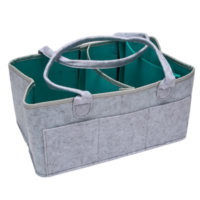 Baby Diaper Caddy Organizer - Portable Storage Basket - Essential Bag for Nursery, Changing Table and Car - Waterproof Liner Is Great for Storing Diapers, Bottles