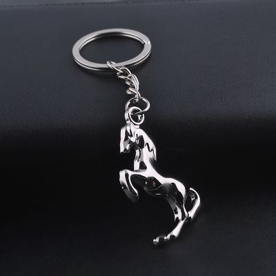 Cute Metal Running-Horse Keychain Key chain Art Charm Jewelry Horse Animal Keyring Bag purse Party Car Holder zodiac-Gifts Key Chains