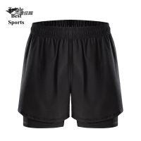 Summer Double-Layer Mens and Womens Running Shorts Anti-Exposure Sports Shorts Fitness Professional Marathon Sprint Pants