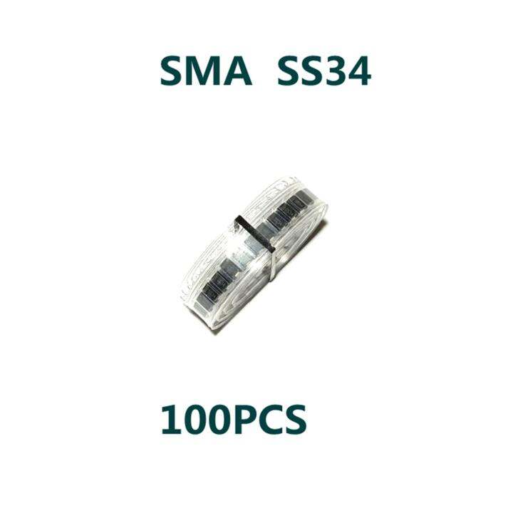 simhoa-ss34-sma-ไดโอดชอตต์กี้1n5822อิเล็กทรอนิกส์100ชิ้น3a-40v