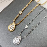 New Water Drop Hot Brand 925 Sterling Silver Ladies Beach Necklace Classic Fashion Luxury Stone Ladies Autumn Winter Jewelry