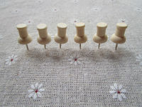 200pcs 25mm Wooden Tacks Crafts Push Pins Pushpins Thumb Tack For Scrapbooking Embellishments