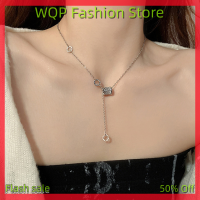 WQP Fashion Store สร้อยคอจี้อัลลอยสุดหรูสำหรับผู้หญิง,เครื่องประดับแฟชั่นสไตล์เกาหลีเครื่องประดับโซ่ไหปลาร้าเซ็กซี่ของหญิงสาว