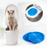 40*40*3.5cm ABS Toilet Trainer Puppy Cat Toilet Litter Trainer catsCeaningTrainingToilet Supplies with Toilet Seat Lighting