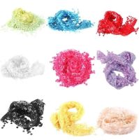 DD Store Fashion Ladies Lace Sheer Floral Scarf Triangle Veil Shawl Joker Tassel Wrap 12 Colors