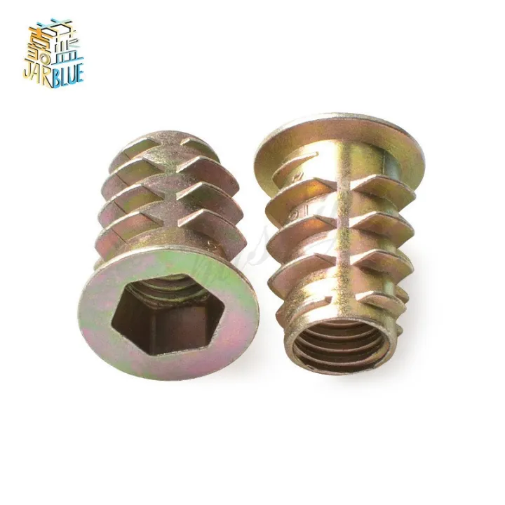 10-20-30-50pcs-m4-m5-m6-m8-m10-seng-alloy-thread-untuk-kayu-insert-nut-bergelang-hex-drive-kepala-furniture-kacang