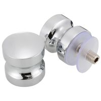 【CW】 Aluminum Metal 1.2inch Dia Groove Glass Door Knob Shower Room Cabinet Handle Accessories