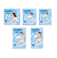 Molfix Extra Dry มอลฟิกซ์ ผ้าอ้อมเด็กเเบบกางเกง รุ่นเอ็กซ์ตร้าดราย แพ้นท์ 1 ห่อ