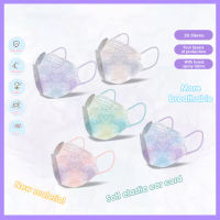 Glass Lace Print KF94 Mask Aldult 3D Breathable Face Mask Disposable fish shape 4 Layers Protection ≧95% Filtration rate